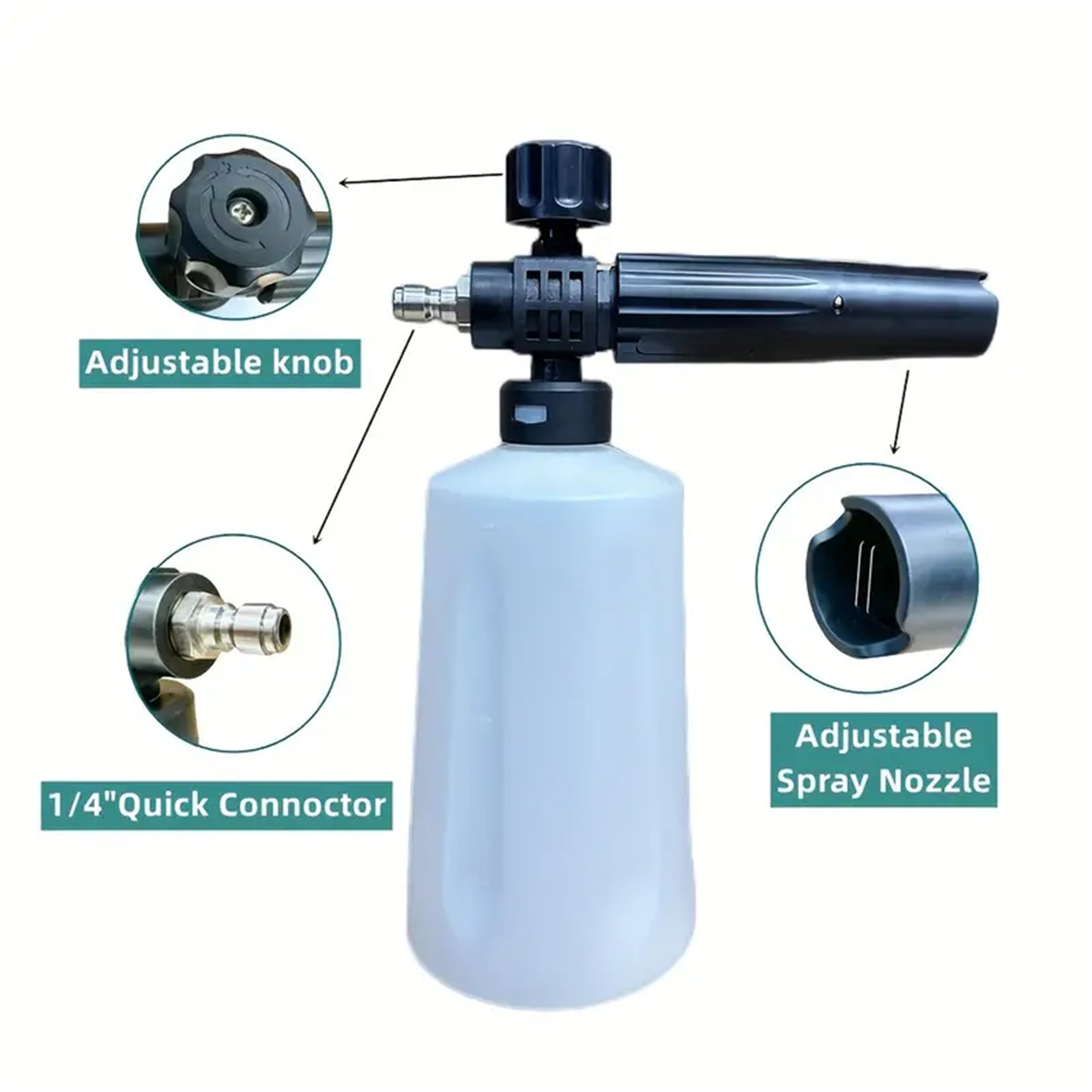 700ml Plastic Snow Foam Cannon - Foam Cannon Car Wash 评论和价格